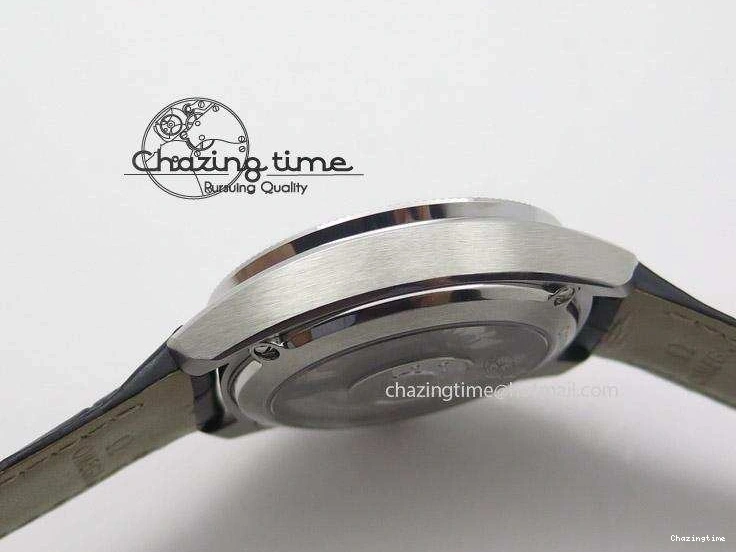 0410 Elegant Globemaster Master Chronometer SS V6F Best Edition Black Dial On Black Leather Strap A 8268